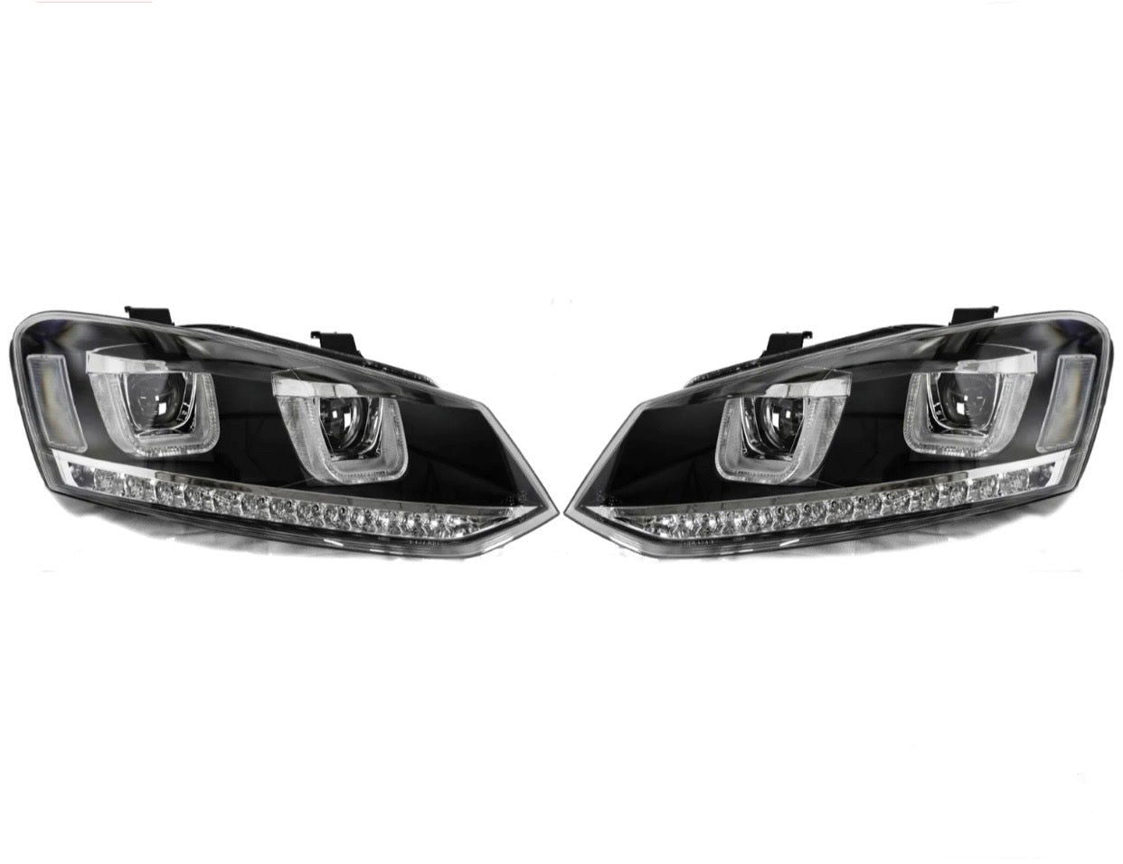 Volkswagen Polo Angel Eyes Headlights 6R/6C MK5 - DTS AUTOMOTIVE
