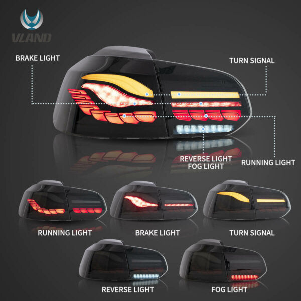 Volkswagen Golf MK6 VLAND Taillights