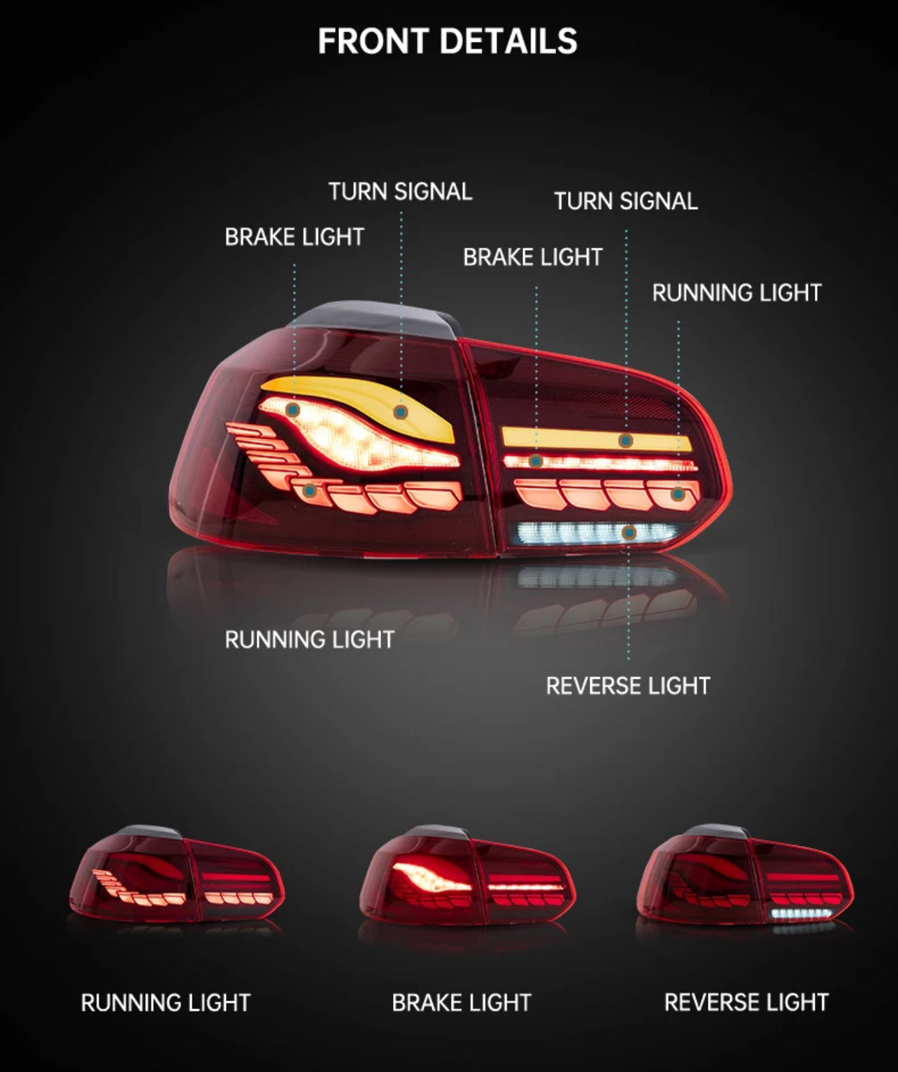 Volkswagen Golf MK6 VLAND Taillights
