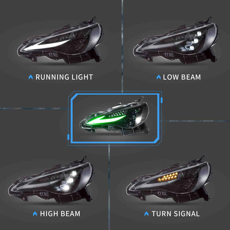 Toyota GT86 VLAND RGB Headlights New Design