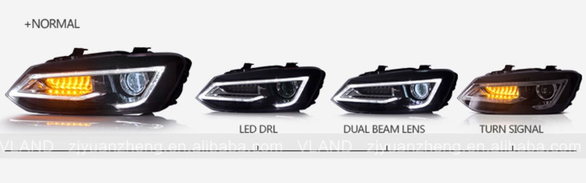 Volkswagen Polo MK5 6R/6C 2009-2017 VLAND Headlights - DTS AUTOMOTIVE