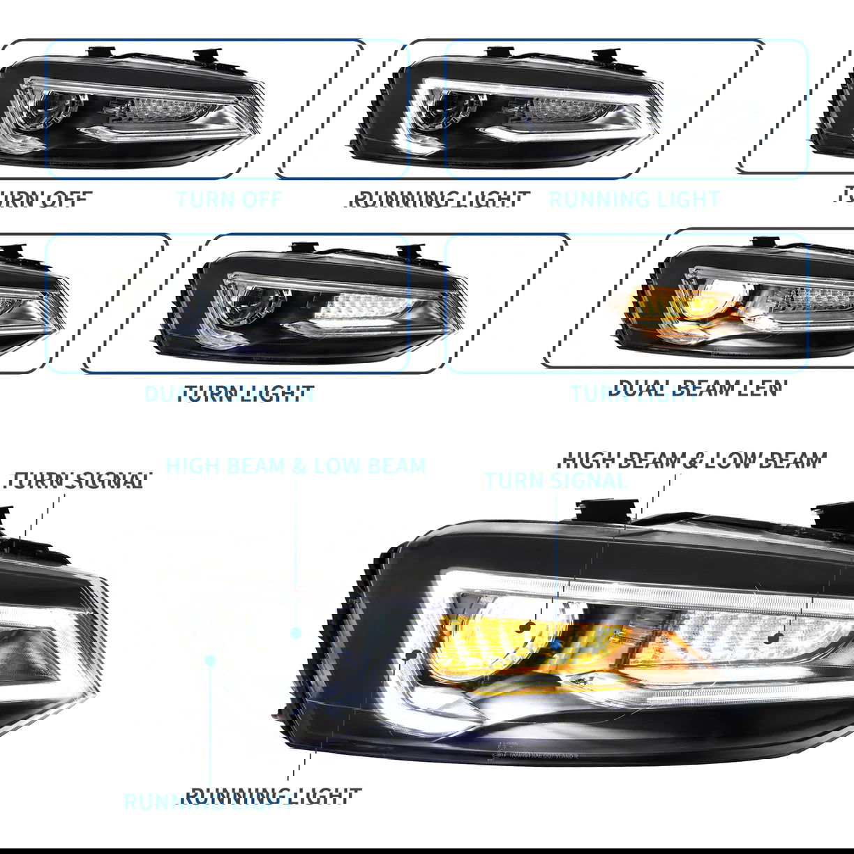 Volkswagen Polo MK5 6R/6C 2009-2017 VLAND Headlights - DTS AUTOMOTIVE
