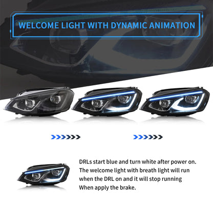 Volkswagen Golf MK7/MK7.5 2013-2017 VLAND Headlights
