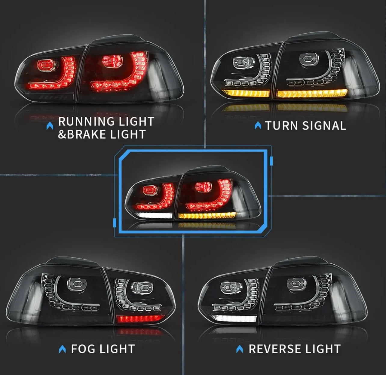 Volkswagen Golf MK6 VLAND Taillights