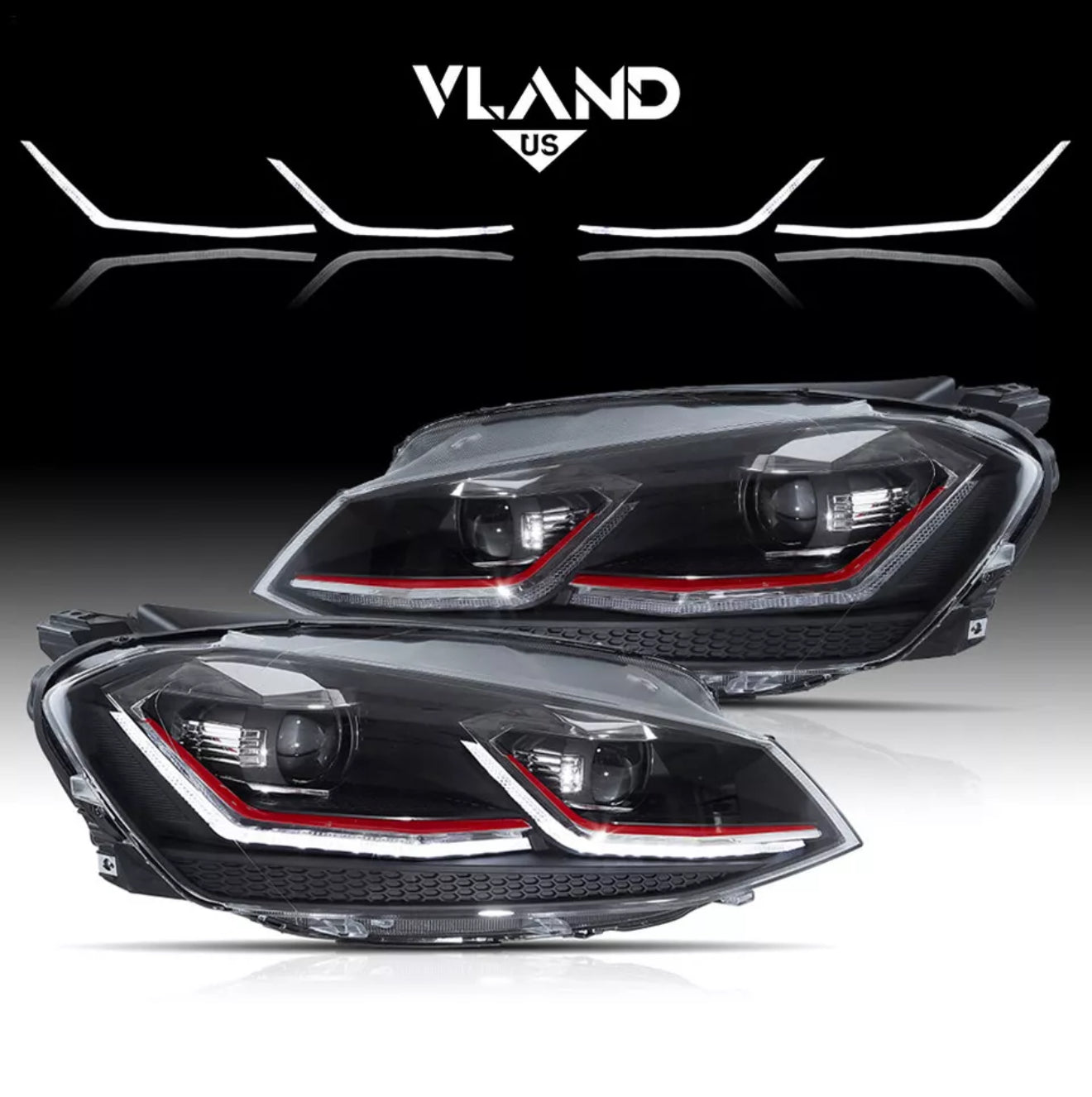 Volkswagen Golf MK7/7.5 VLAND LED Headlights