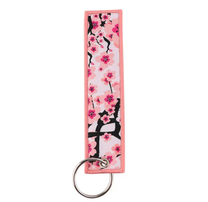 Cherry Blossom Embroidery Keychain - DTS AUTOMOTIVE