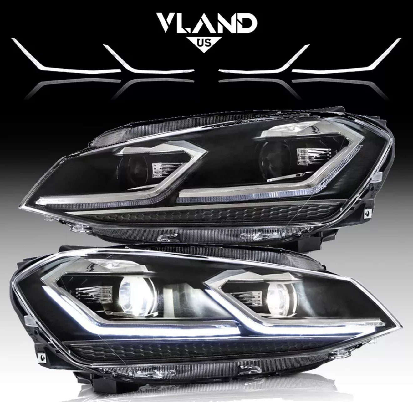 Volkswagen Golf MK7/7.5 VLAND LED Headlights