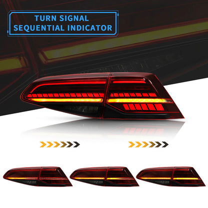 VLAND LED Taillights for Volkswagen Golf 7 MK7 MK7.5 2013-2019 (Not fit for Golf GTI 7.5|Golf R| Wagon|Halogen Models) - DTS AUTOMOTIVE