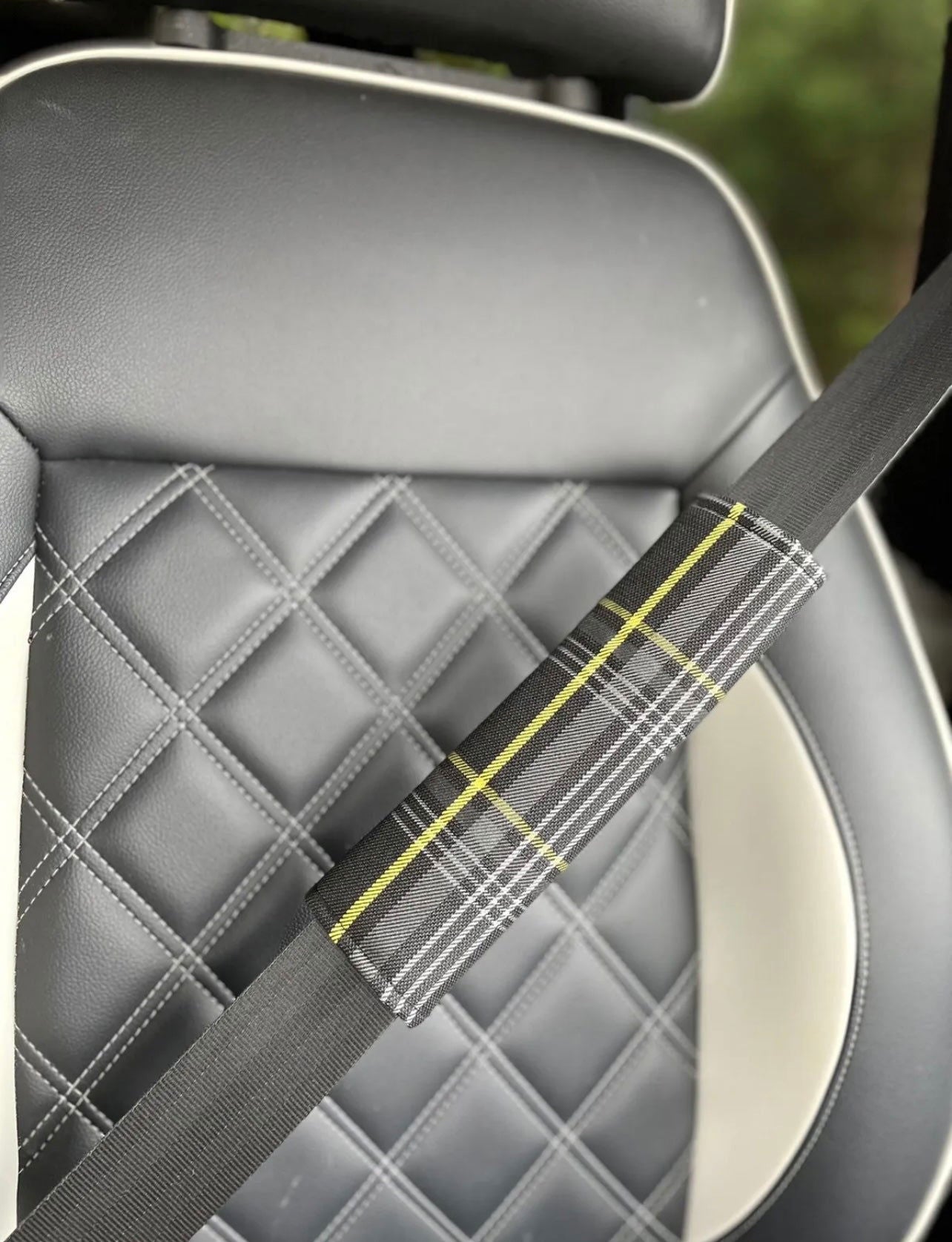 Volkswagen GTI Tartan Seatbelt Shoulder Pads - DTS AUTOMOTIVE