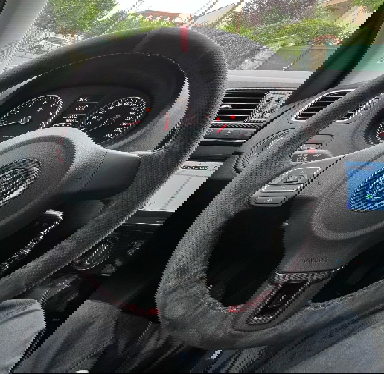 Volkswagen Polo Custom Steering Wheel Stitch on Cover - DTS AUTOMOTIVE
