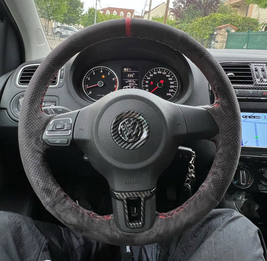 Volkswagen Polo Custom Steering Wheel Stitch on Cover - DTS AUTOMOTIVE