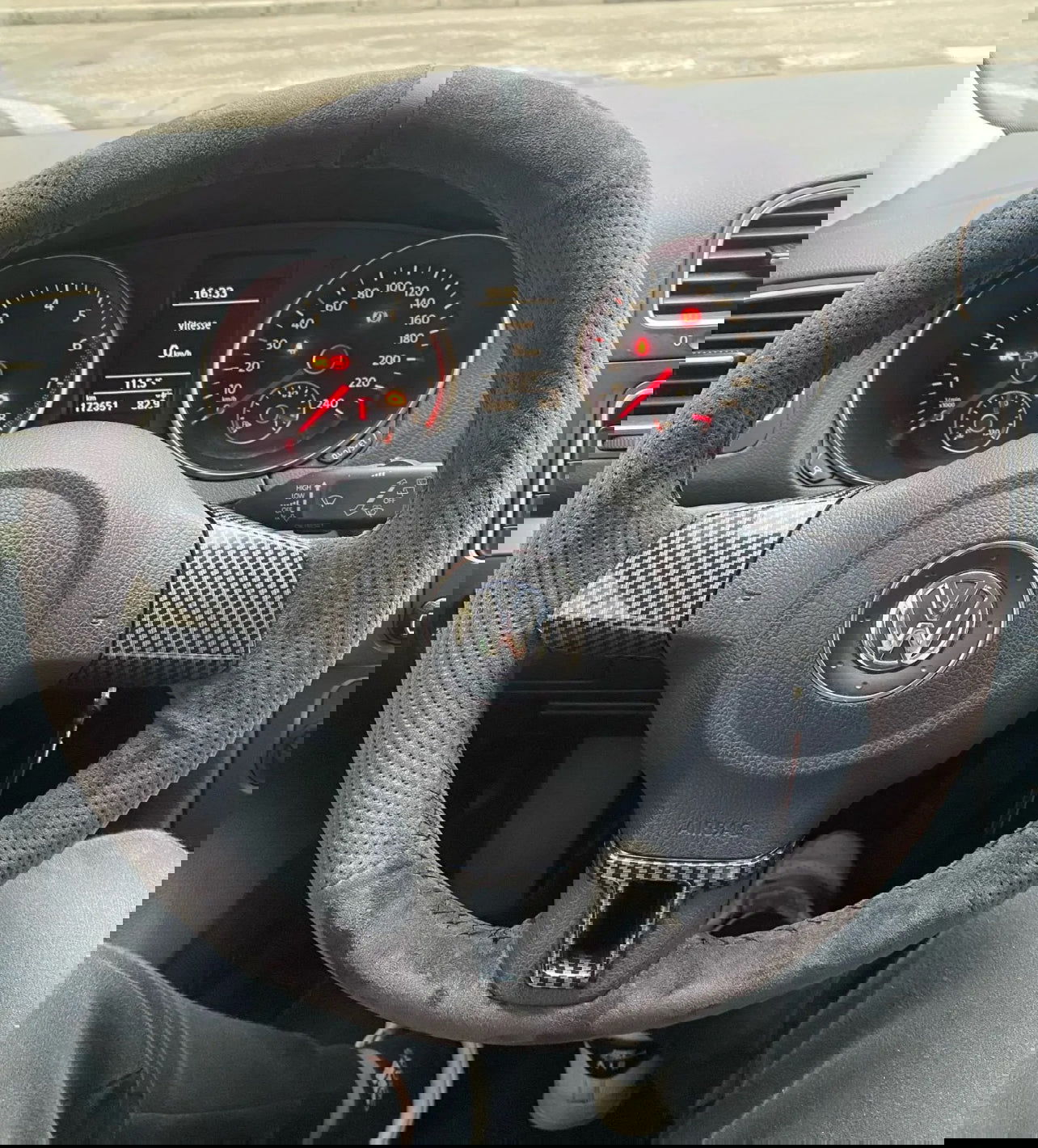 Volkswagen Polo Custom Steering Wheel Stitch on Cover - DTS AUTOMOTIVE