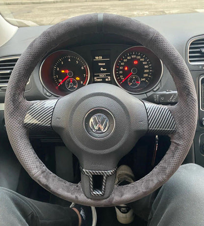 Volkswagen Polo Custom Steering Wheel Stitch on Cover - DTS AUTOMOTIVE